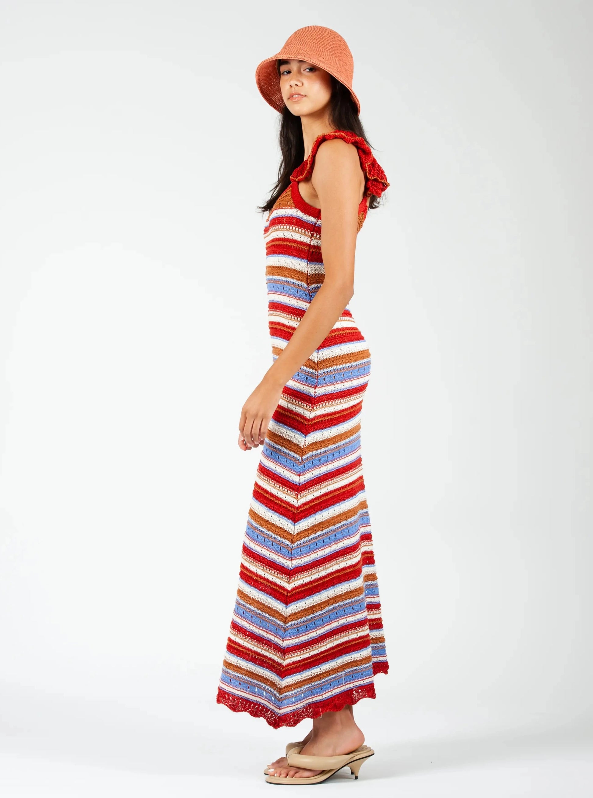 STRIPED CROCHET DRESS