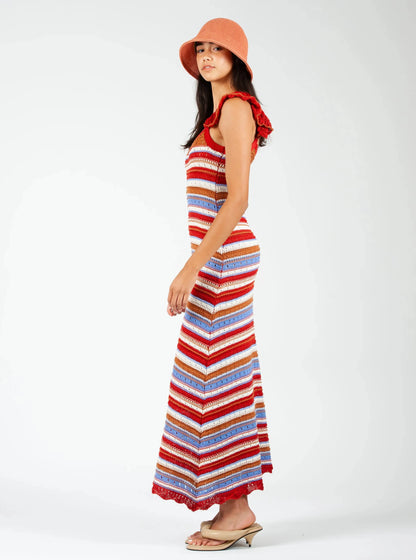 STRIPED CROCHET DRESS