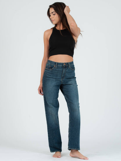 ALI CROPPED RACERBACK TANK-BLACK