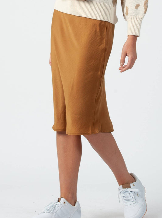 JANET BIAS CUT SKIRT-AMBER