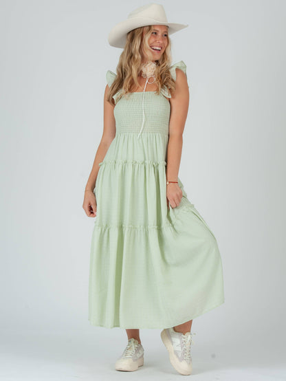 GREEN MAXI DRESS