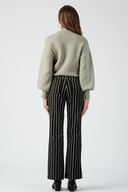 ECHO BOOT CUT PANT-BLACK STRIPE