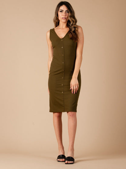 AUSTIN TANK DRESS-DARK OLIVE