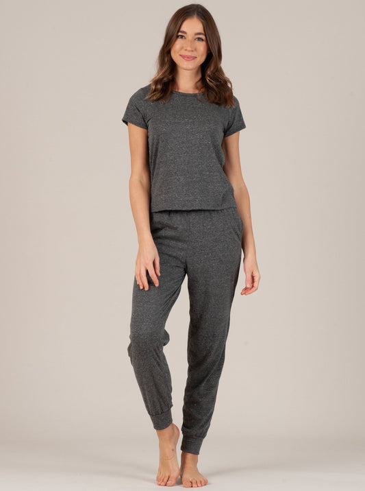 ASHERA TEE & JOGGER SET-CHARCOAL