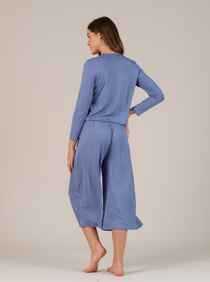 CALYPSO CULOTTE PANT-BLUE