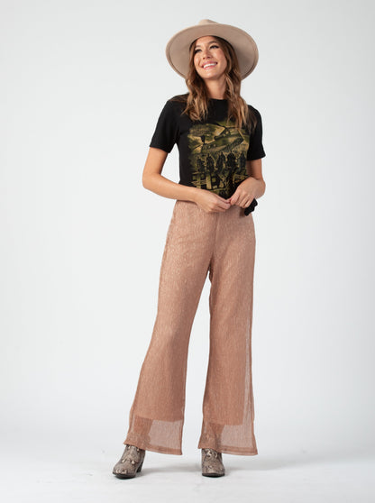 SYCAMORE BOOT CUT PANT-ROSE GOLD