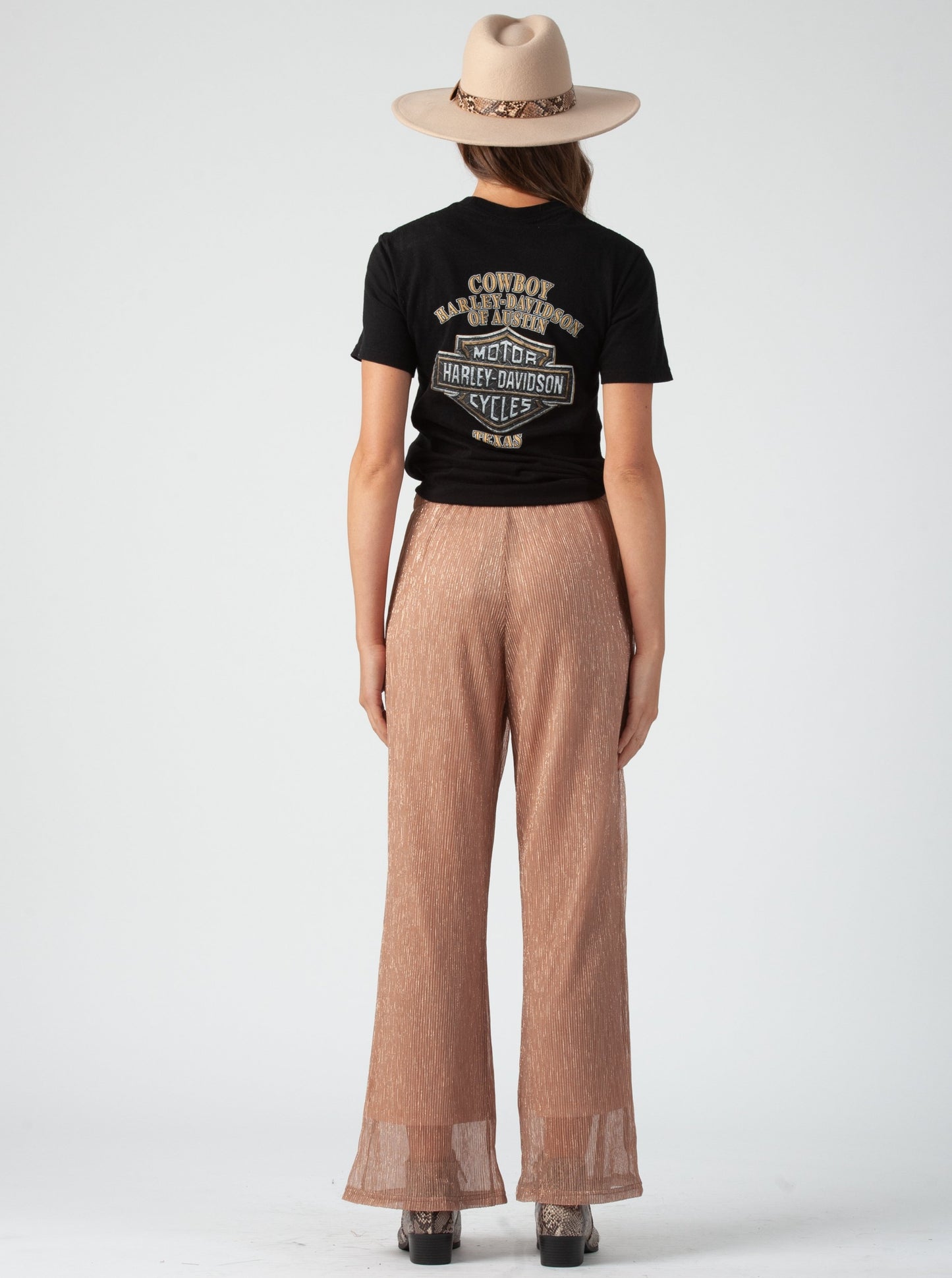 SYCAMORE BOOT CUT PANT-ROSE GOLD