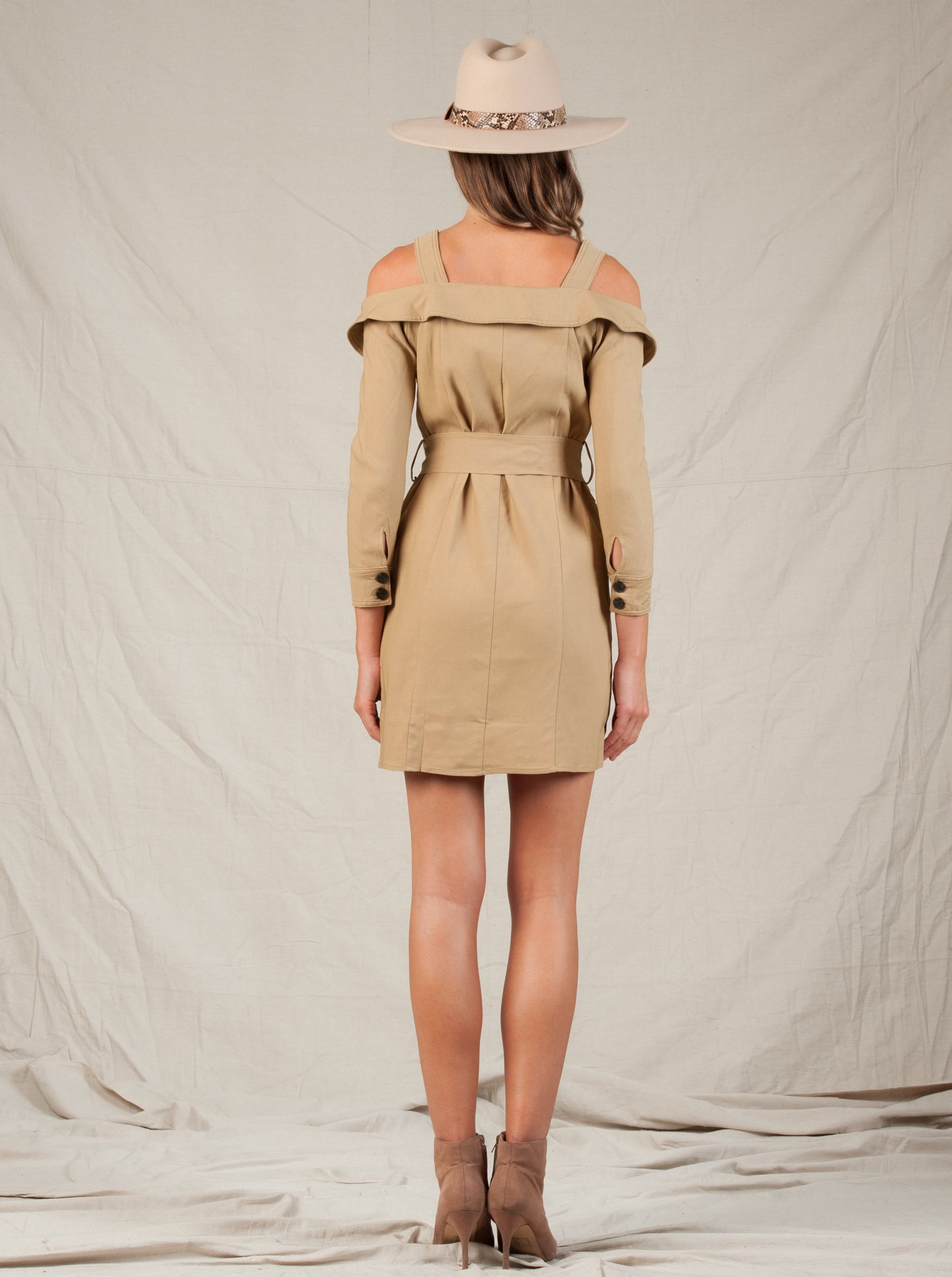 MILAN TRENCH MINI DRESS-BOULDER S / BOULDER MILAN TRENCH MINI DRESS-BOULDER S / BOULDER