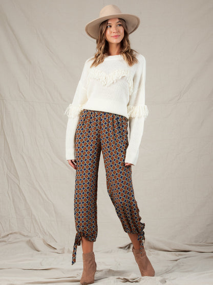 BOHO LOUNGE PANTS-COBALT/ORANGE