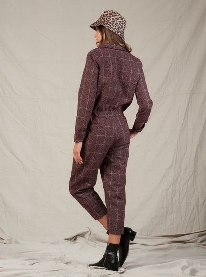 DYLAN JUMPSUIT-AUBURN TWEED