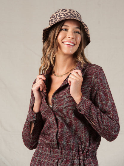 DYLAN JUMPSUIT-AUBURN TWEED