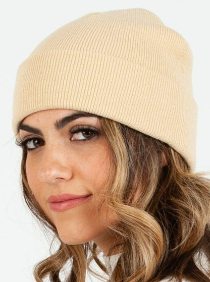 HIMALAYAS CLASSIC FOLDOVER BEANIE-BEIGE