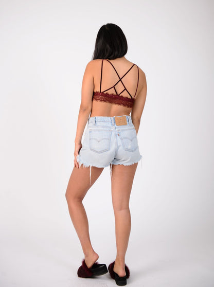 FRENCHIE TRIANGLE BRALETTE-WINE