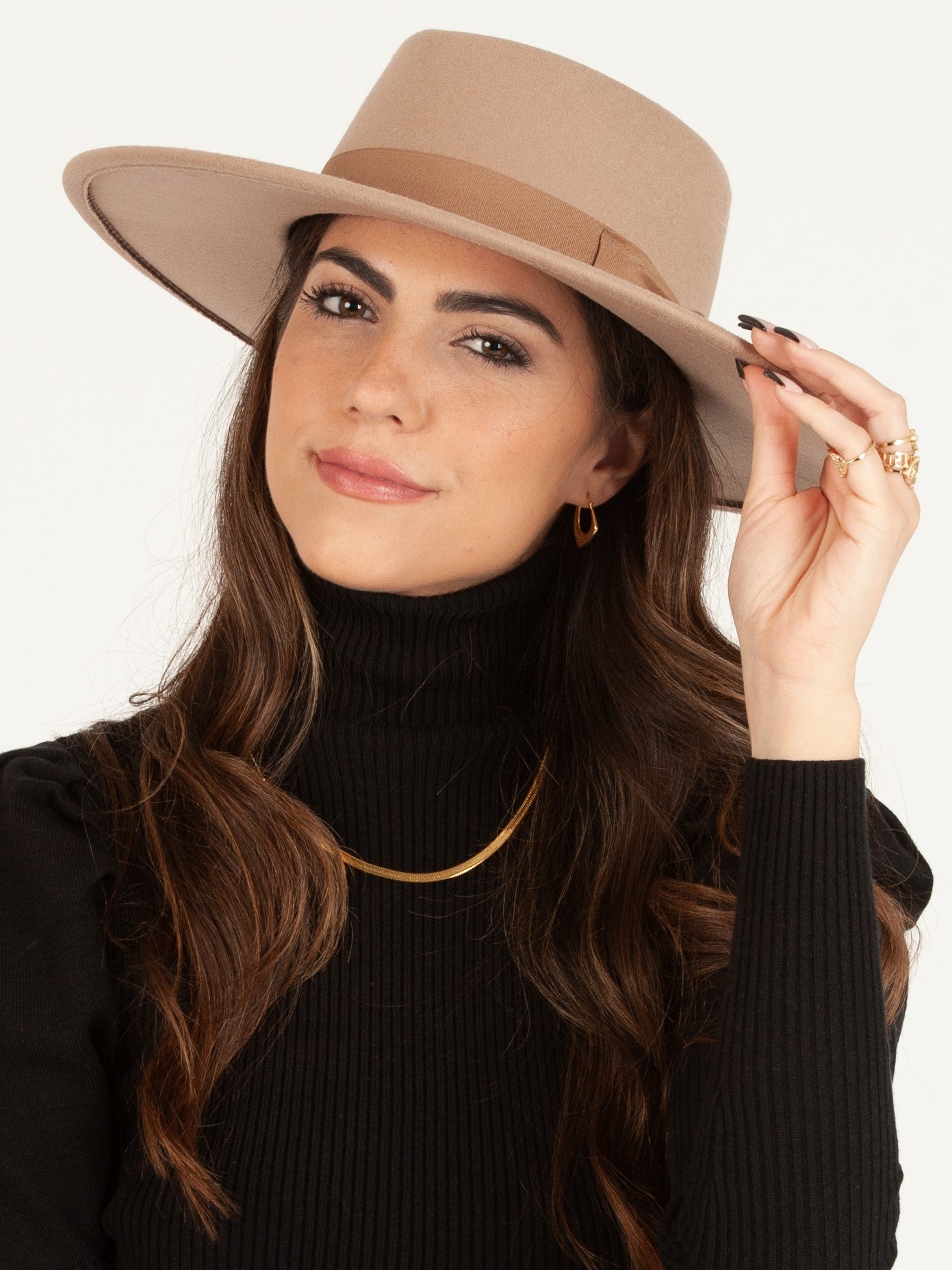 BROWN BOATER HAT