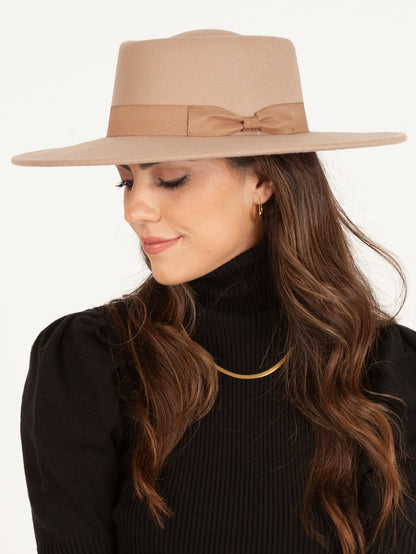 BROWN BOATER HAT