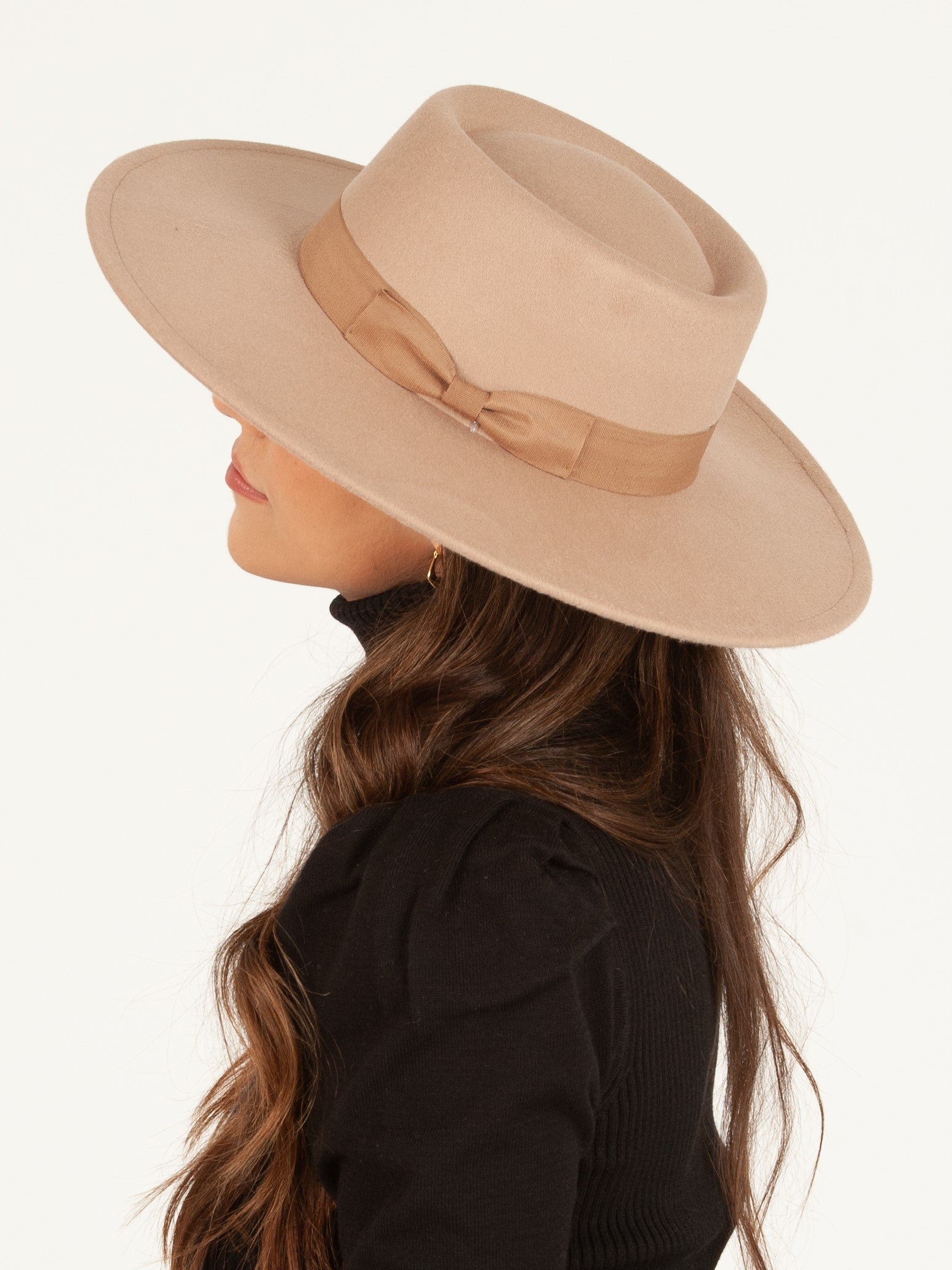 Brown sales boater hat