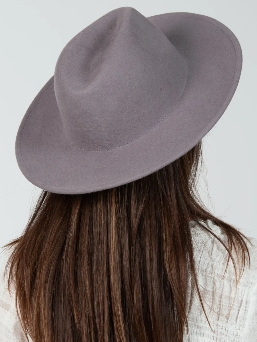 GREY WOOL FEDORA