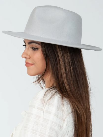GREY WOOL FEDORA