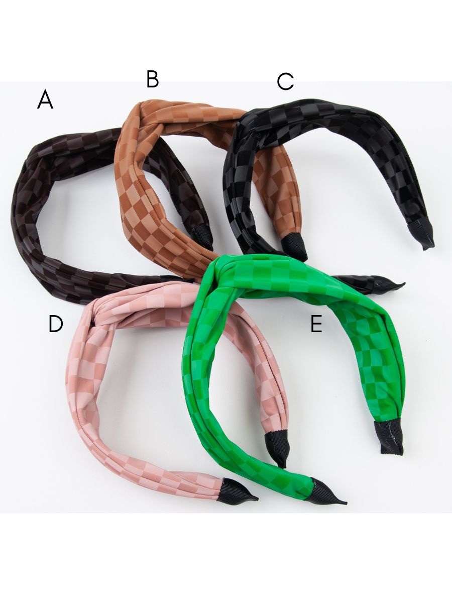 TWISTED CHECKERS HEADBAND