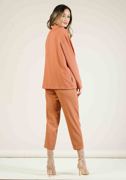 MALLROY ROLLED HEM TROUSERS | AMBER STRIPE