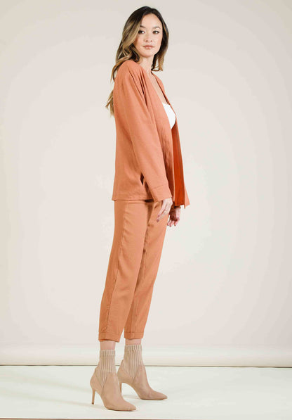 MALLROY ROLLED HEM TROUSERS | AMBER STRIPE