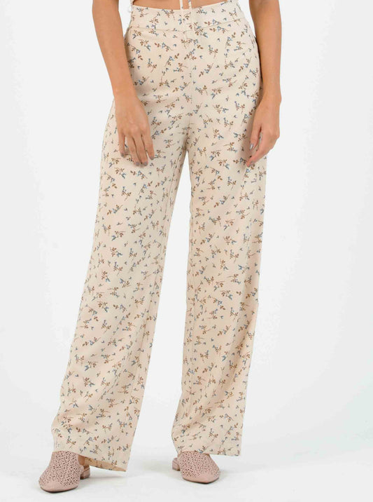 IRIS PALAZZO PANT-TAN MINI FLORAL