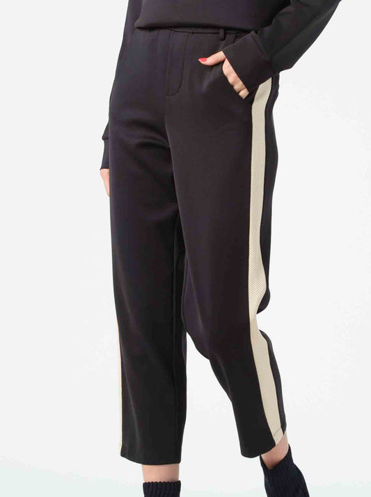 BINET CONTRAST STRIPE PANTS-MACCHIATO