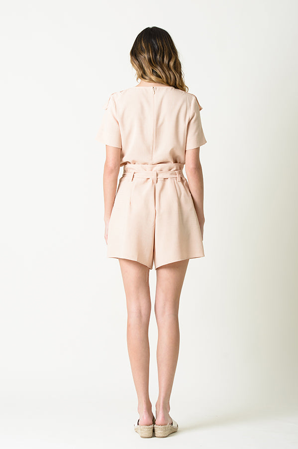 PAYTON CASCADE RUFFLE TEE-SANDSTONE