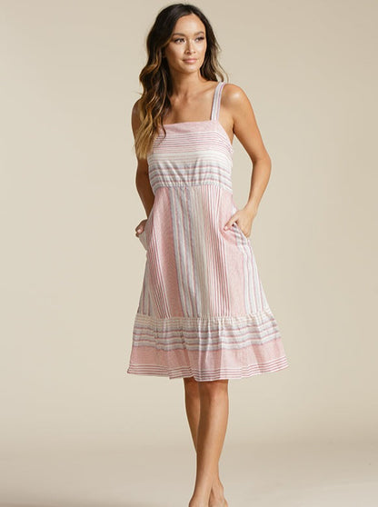 ANGELINA RUFFLE DRESS-FIREWORK RED