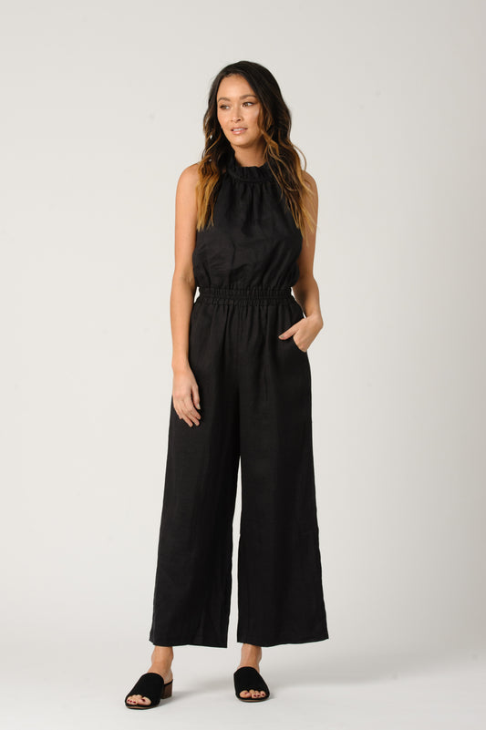 SLOANE BABY RUFFLE WIDE LEG JUMPSUIT l NIGHTFALL