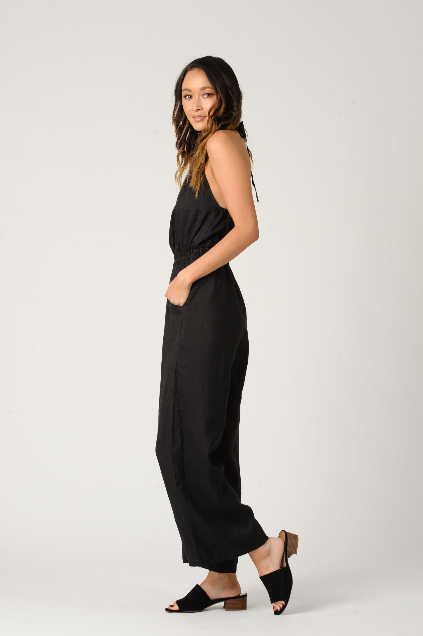 SLOANE BABY RUFFLE WIDE LEG JUMPSUIT l NIGHTFALL