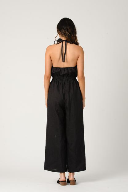 SLOANE BABY RUFFLE WIDE LEG JUMPSUIT l NIGHTFALL