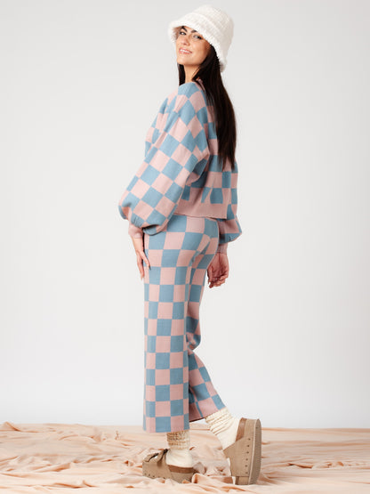 CHECKERED SWEATER SET