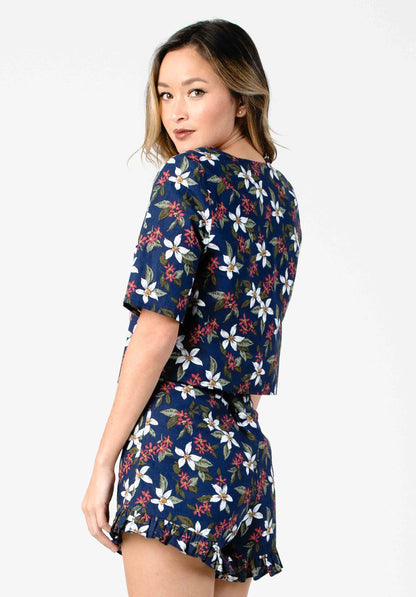 Women's Floral Button Down Top