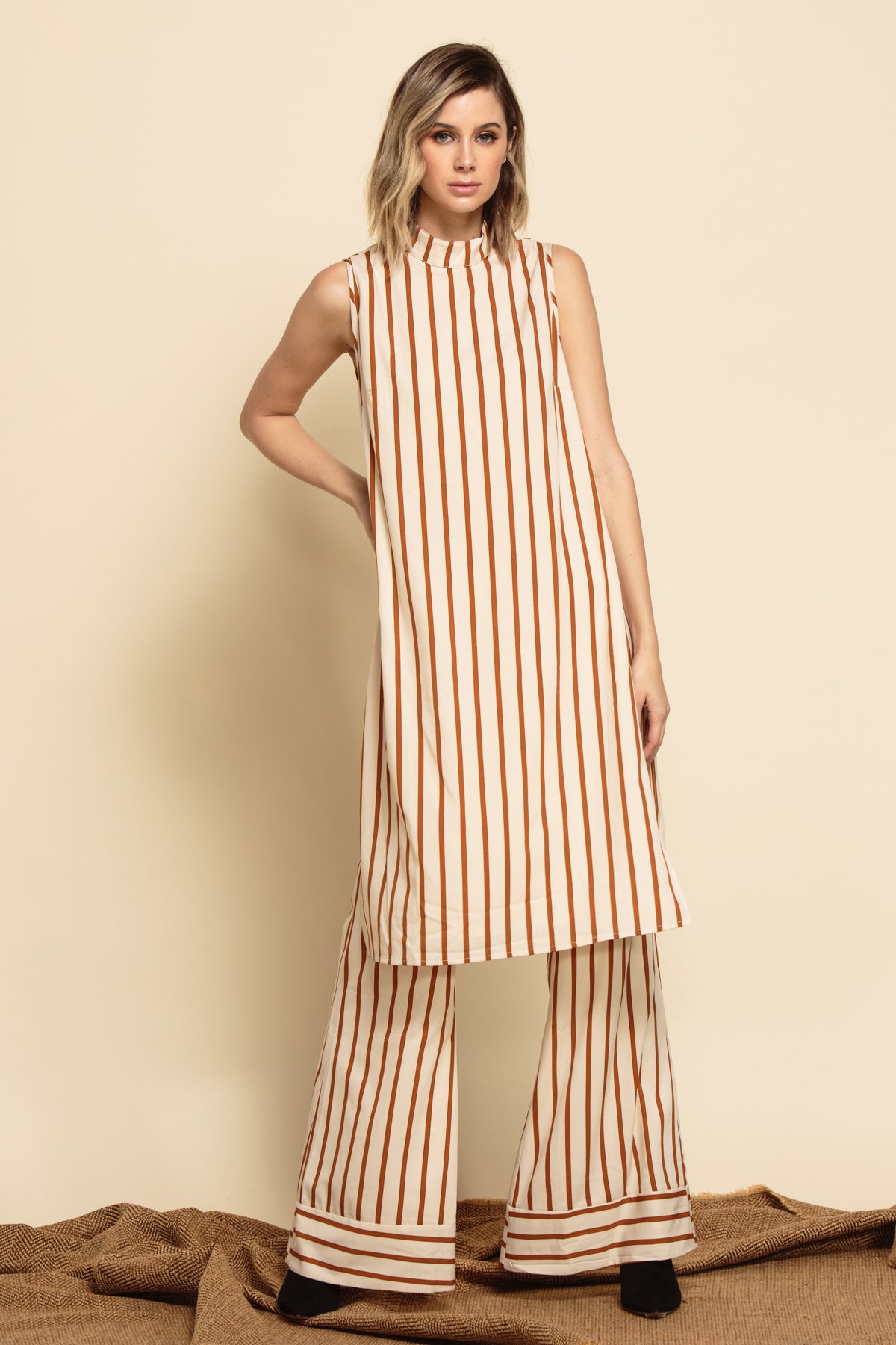 ISLA CONTRAST CUFF PANT-AUTUMN ROAD