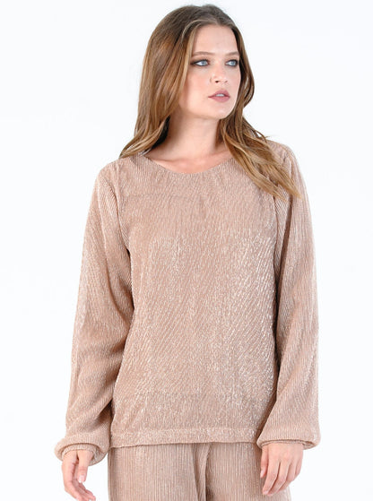 TIMBERLINE PULLOVER TOP-ROSE GOLD