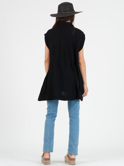 BLACK BOHO TUNIC