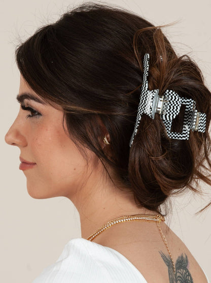 CHECKERED HAIRCLAW