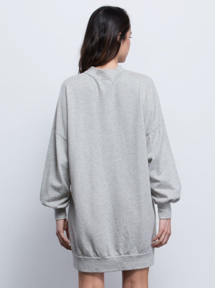BETHANY SWEATER DRESS-H. GREY