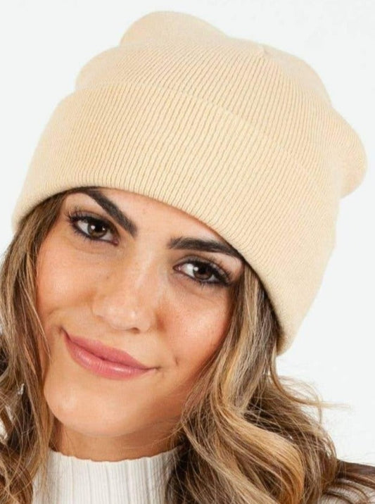 HIMALAYAS CLASSIC FOLDOVER BEANIE-BEIGE