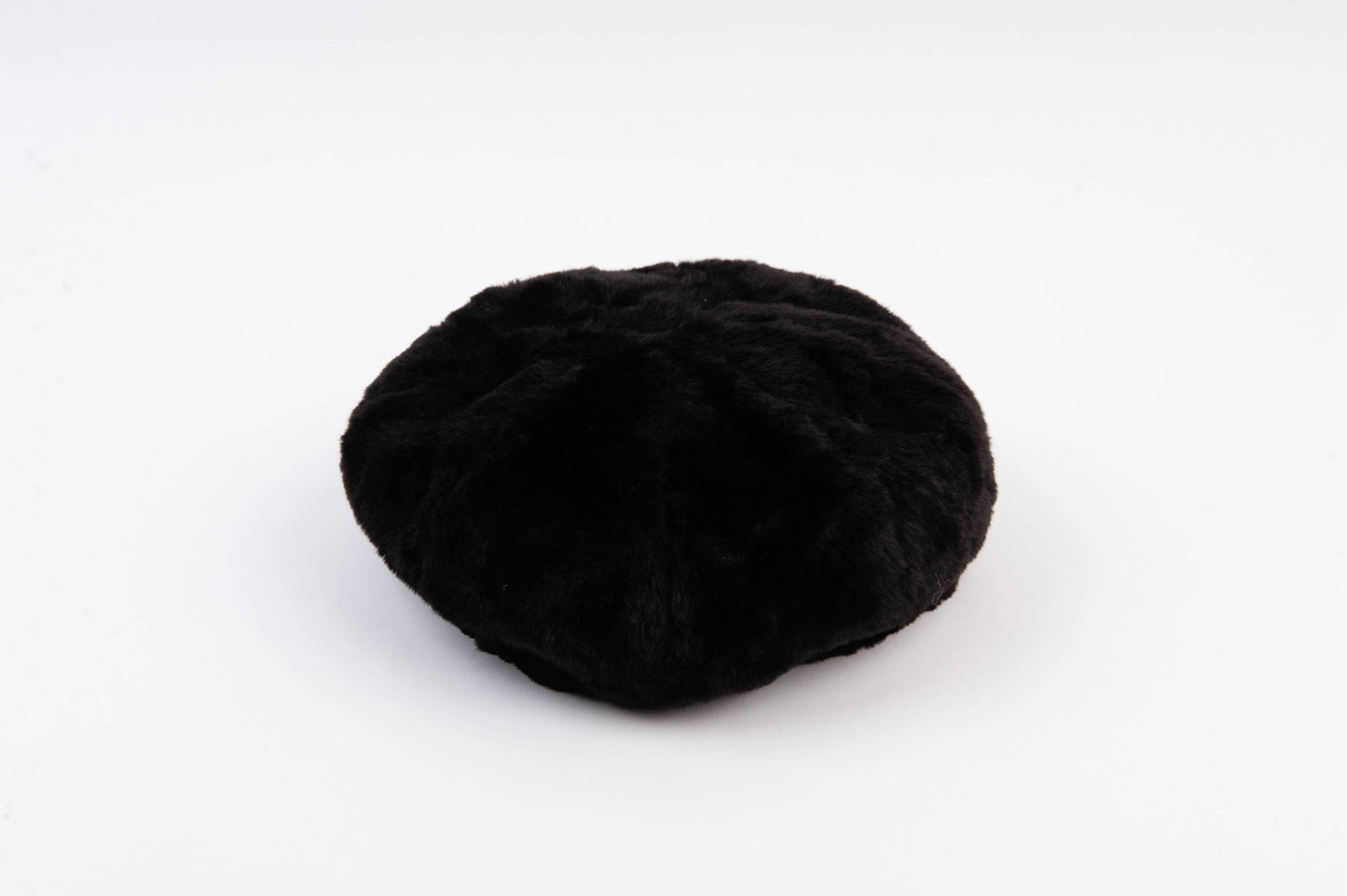 SEZANNE FAUX MINK BERET-BLACK
