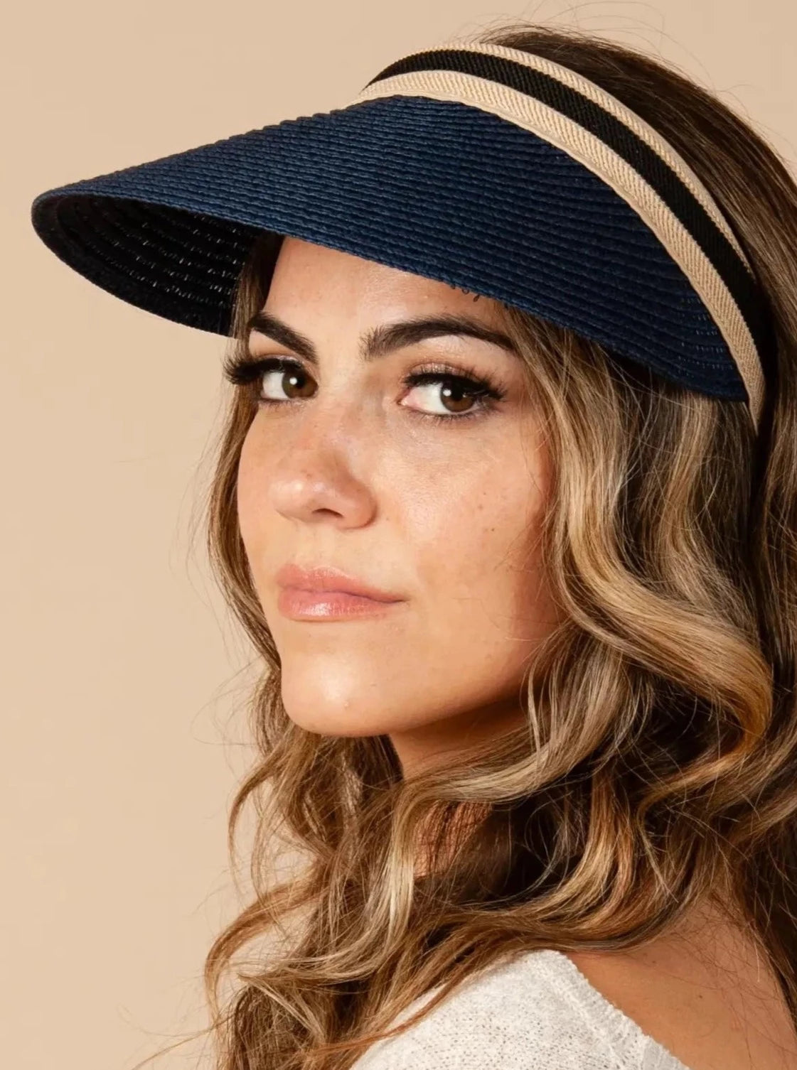BLUE STRAW VISOR