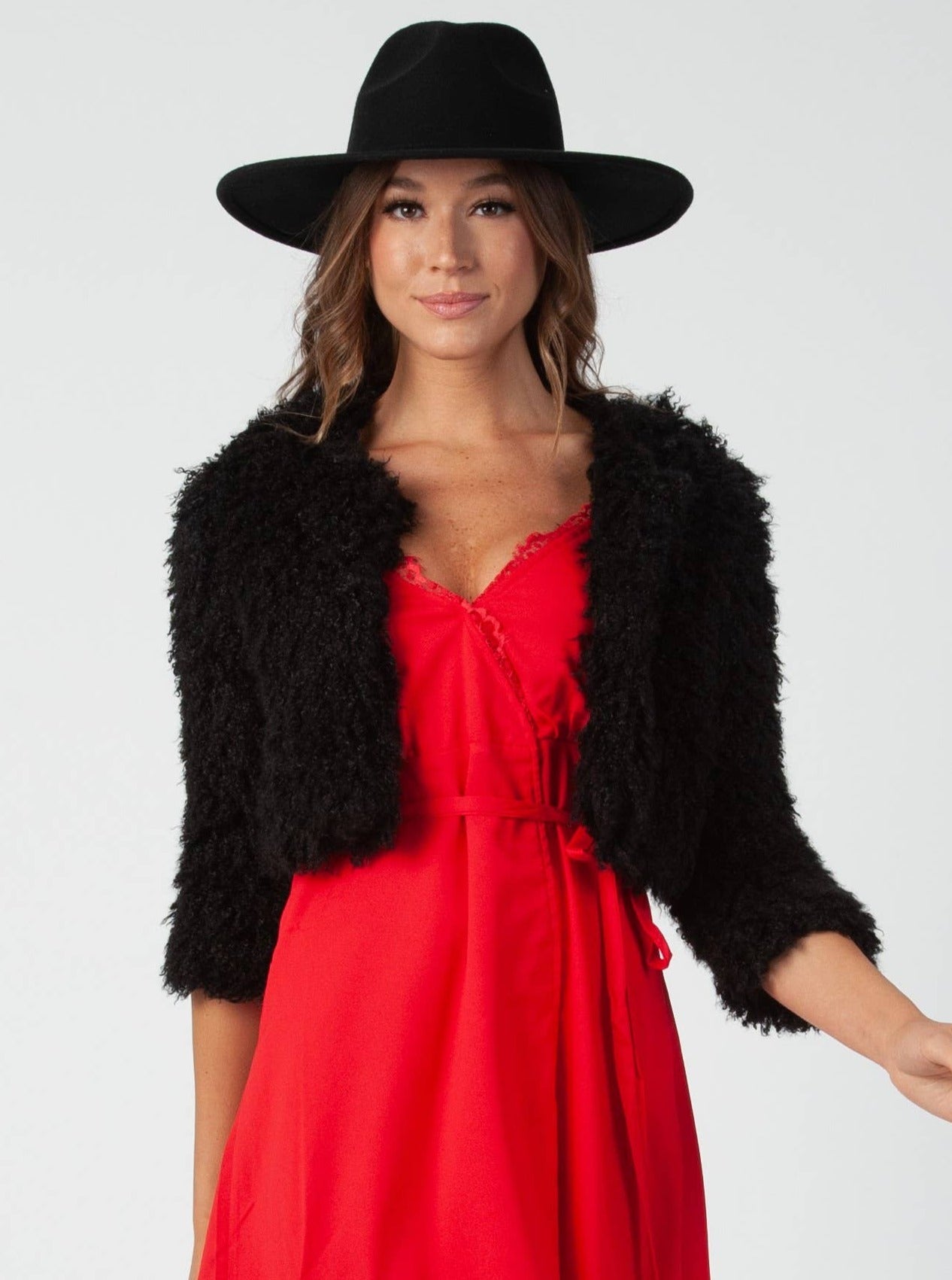 SHAGGY JACKET-BLACK