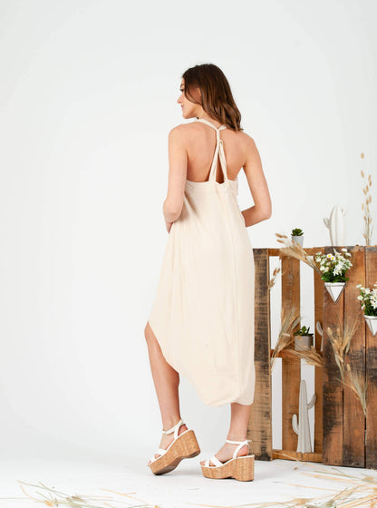 GARLAND HI LO DRESS-SANDY