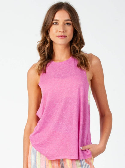 LIZ DROPPED ARMHOLE TANK-FUSCHIA